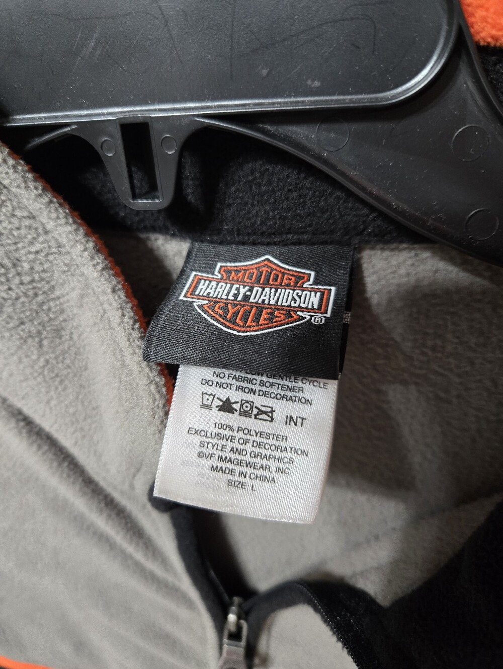 Harley-Davidson Charlotte, NC Fleece Quarter Zip Pullover EUC Size: Large - Picture 3 of 6